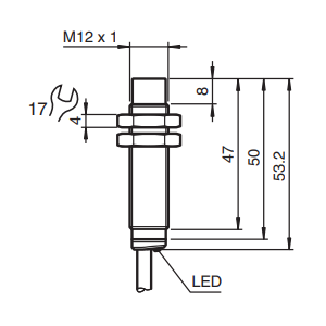 电感式传感器外形尺寸 电感式传感器外形尺寸