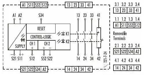 安全继电器是如何工作，安全继电器内部接线图怎么接线？(图2)