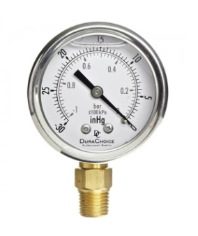 对温度和振动反应的压力表最常用的压力测量方法