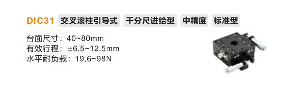 DIC31手动位移滑台(图2) DIC31手动位移滑台(图2)