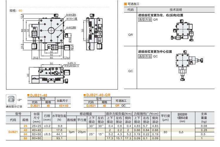 标准型EJB21/DJB21手动位移滑台(图5) 标准型EJB21/DJB21手动位移滑台(图5)