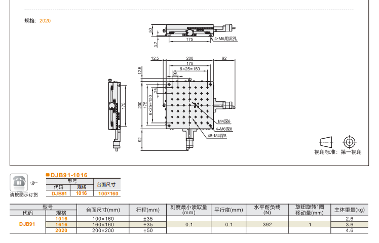 精密型DJB91手动位移滑台(图5) 精密型DJB91手动位移滑台(图5)