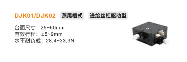 标准型DJK01/DJK02手动位移滑台(图2) 标准型DJK01/DJK02手动位移滑台(图2)