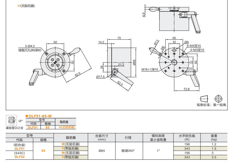 ?重载型DLF31/?DLF33/DLF51/?DLF52手动位移滑台(图6) ?重载型DLF31/?DLF33/DLF51/?DLF52手动位移滑台(图6)
